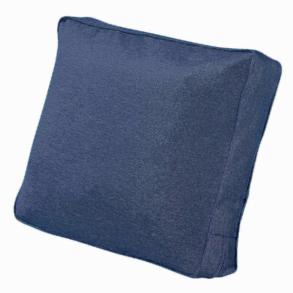 Classic Accessories Montlake FadeSafe Patio Lounge Chair/Loveseat Back Cushion, 25 x 22 x 4 Inch, Heather Indigo 62-064-INDIGO-EC - main